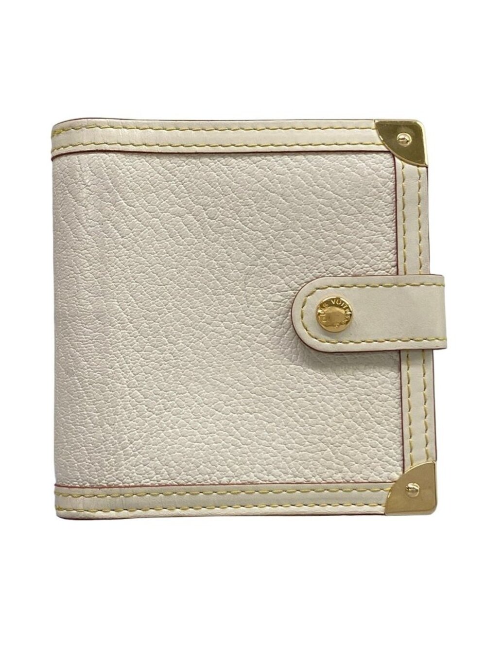 Louis Vuitton Bifold Wallet Suhali Compact Zip Blanc Leather